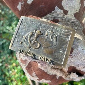 Vintage AUBURN CALIF Panning for Gold Belt Buckle